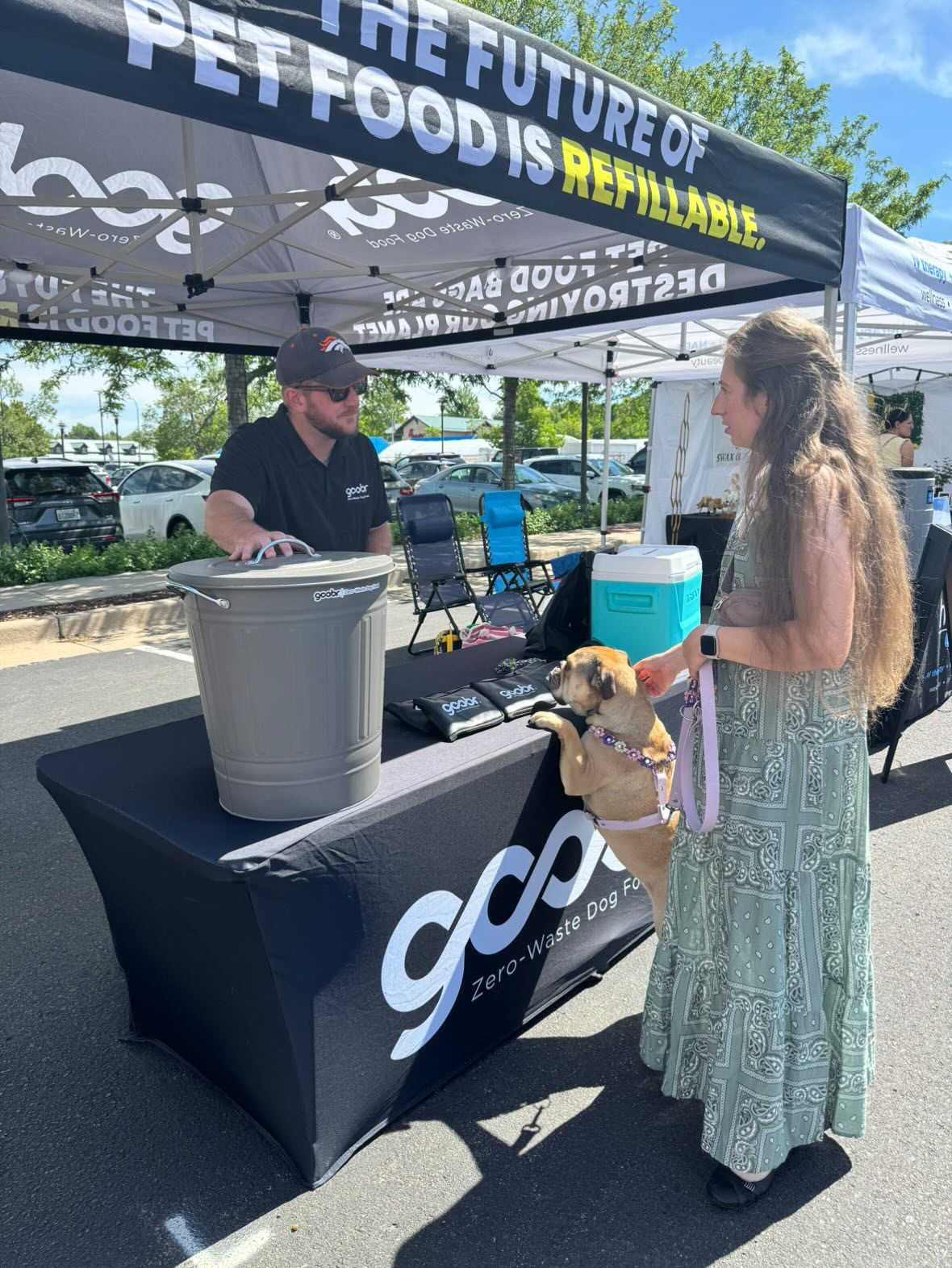 Goobr at a Denver farmers market event